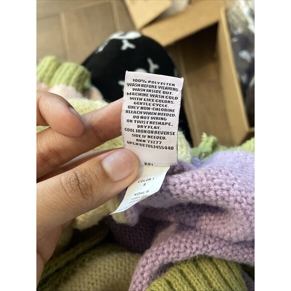 SO Short Sleeve Sweater Button Front Yellow Purple Blue Pink Green Size Small - Picture 8 of 9